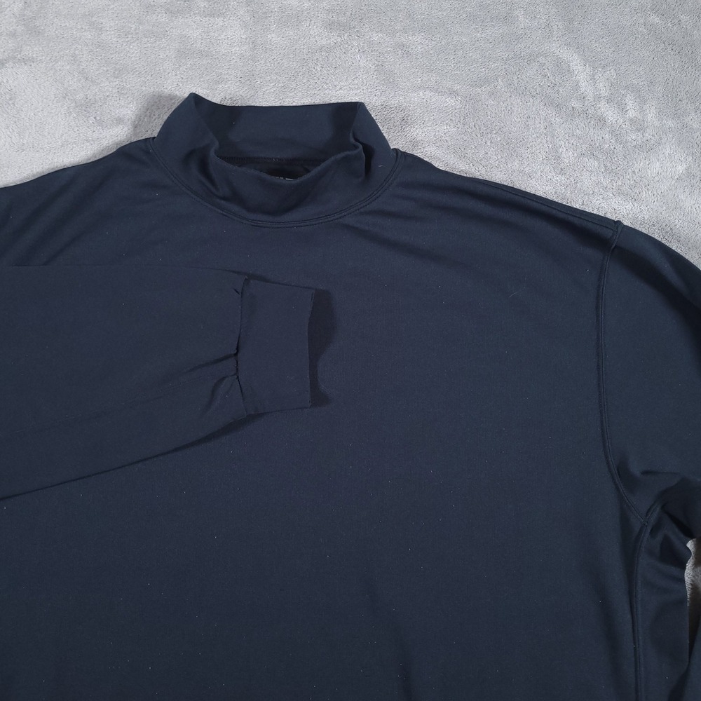 Mizuno Breath Thermo Mock Neck Top Mens XXL Black Long Sleeve Baseball - Picture 2 of 11